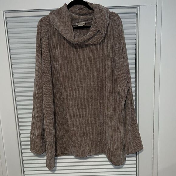 Joyfolie Oversized Leal Tan Sweater size L - Picture 9 of 12